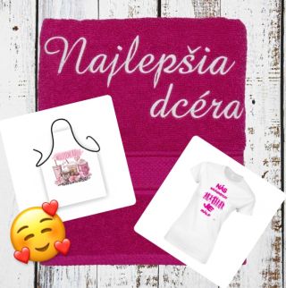 Vyšívaná osuška,vtipné tričko alebo vtipná zástera je vždy dobrý nápad na darček 🎁#darceky#tricko#zastery